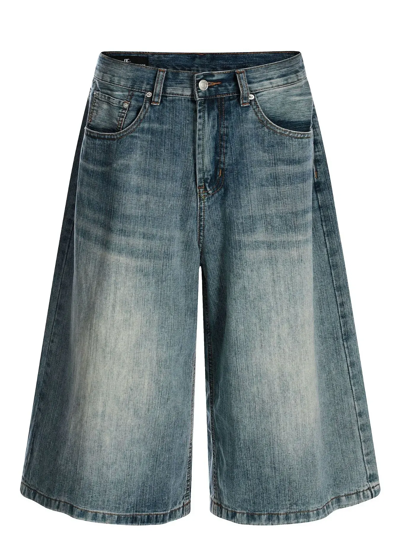 Men's Wide-Leg Denim Shorts