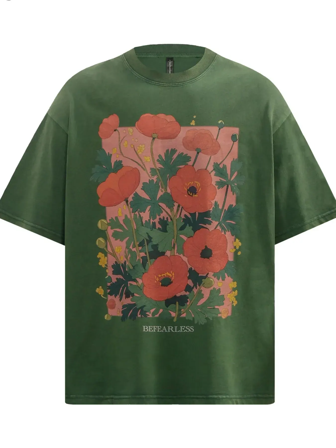 Men's Flower Graphic Oversized T-Shirt