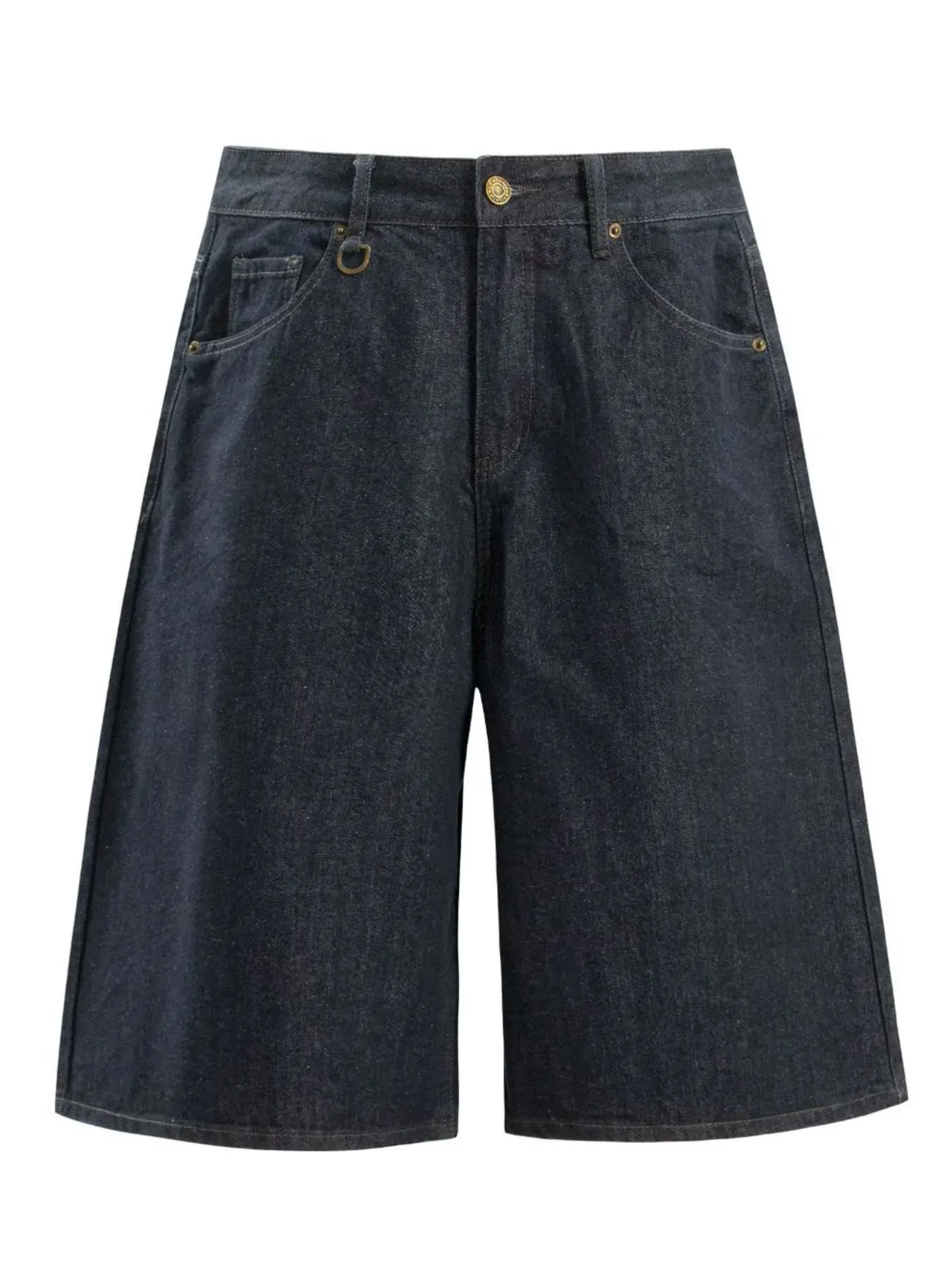 Men's Pocketed Loose Fit Denim Shorts