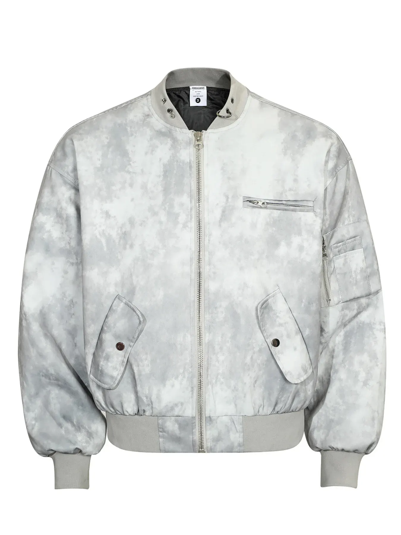 Men's Tie-Dye Zip-Up Bomber Jacket