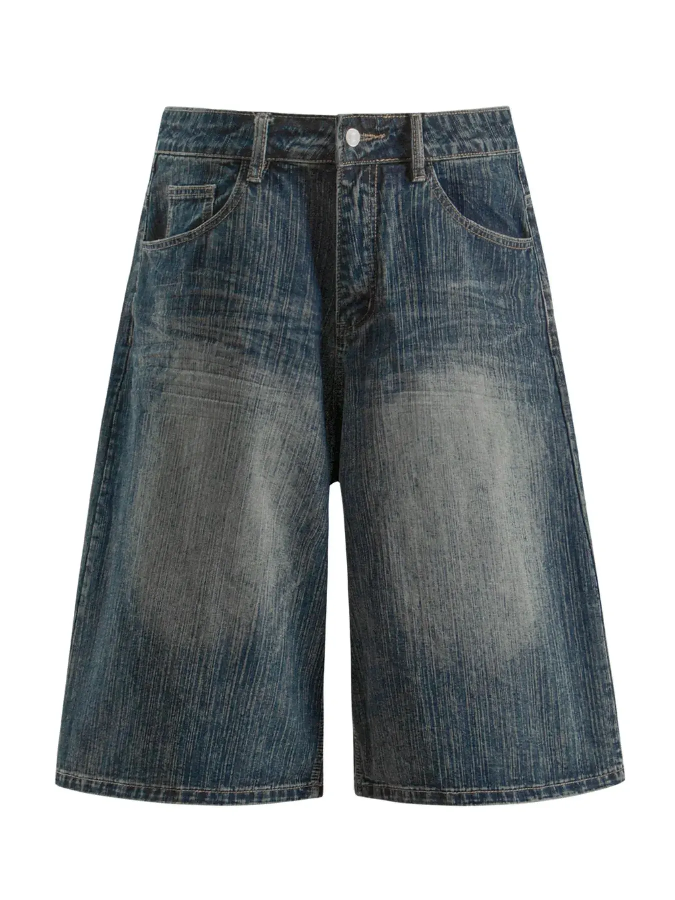 Men's Wide Leg Denim Shorts